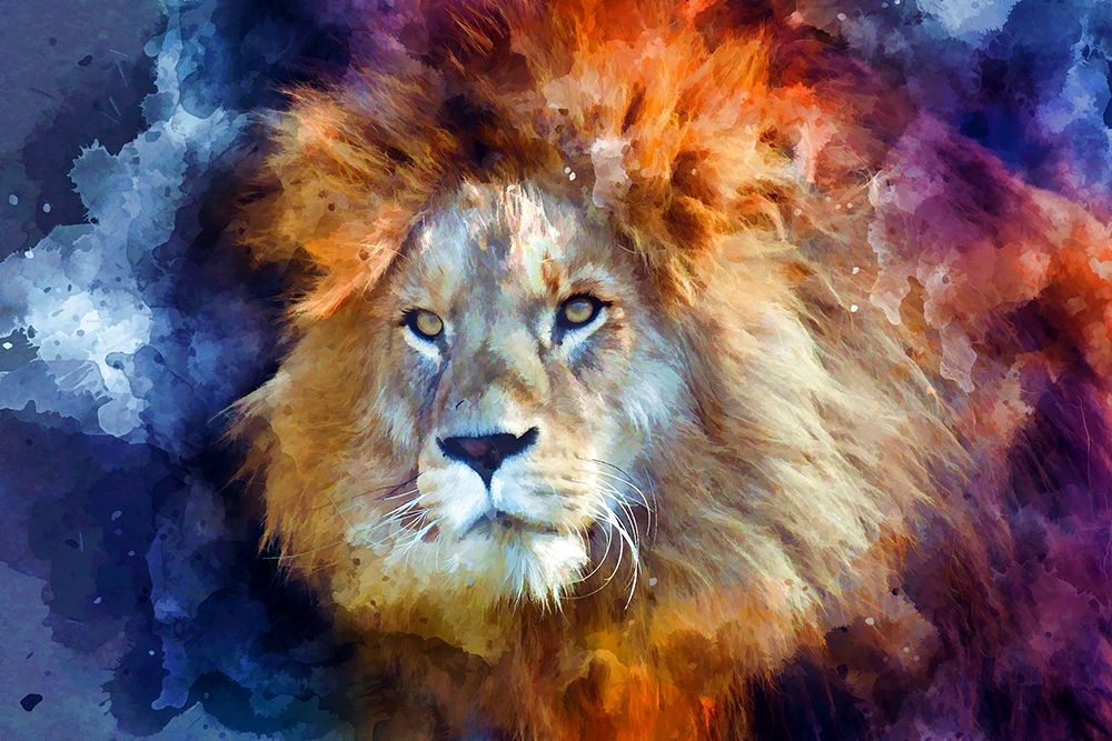 Watercolor Lion II art print by Ronald Bolokofsky for $57.95 CAD
