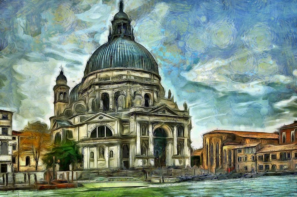 Santa Maria della Salute I art print by Ronald Bolokofsky for $57.95 CAD