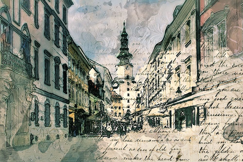 Bratislava art print by Ronald Bolokofsky for $57.95 CAD
