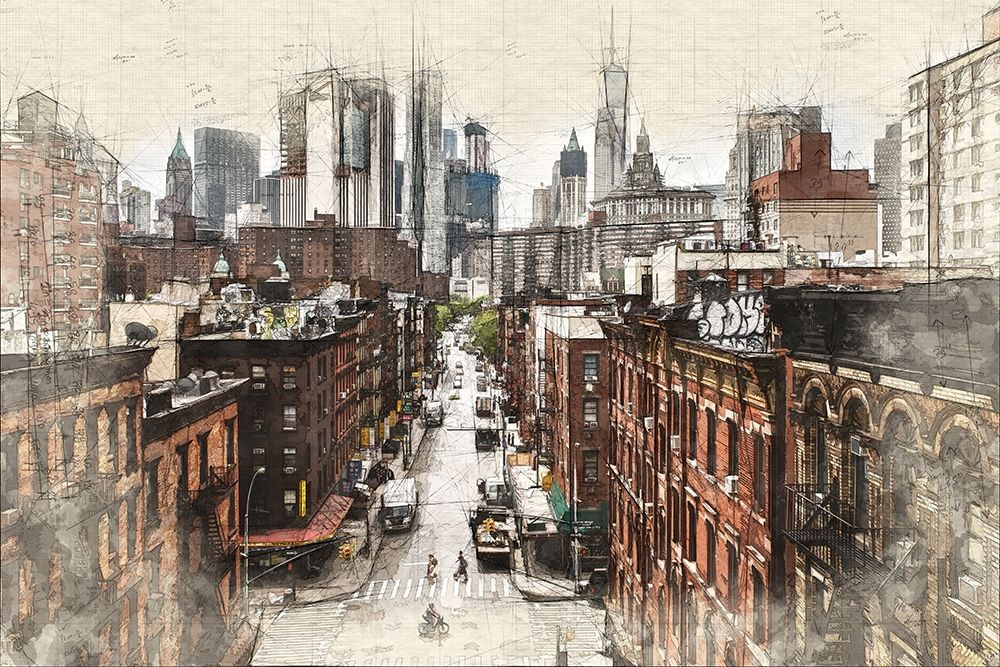Manhattan Architecture art print by Ronald Bolokofsky for $57.95 CAD