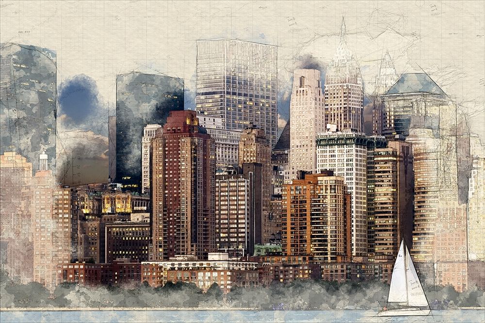 New York Architecture art print by Ronald Bolokofsky for $57.95 CAD