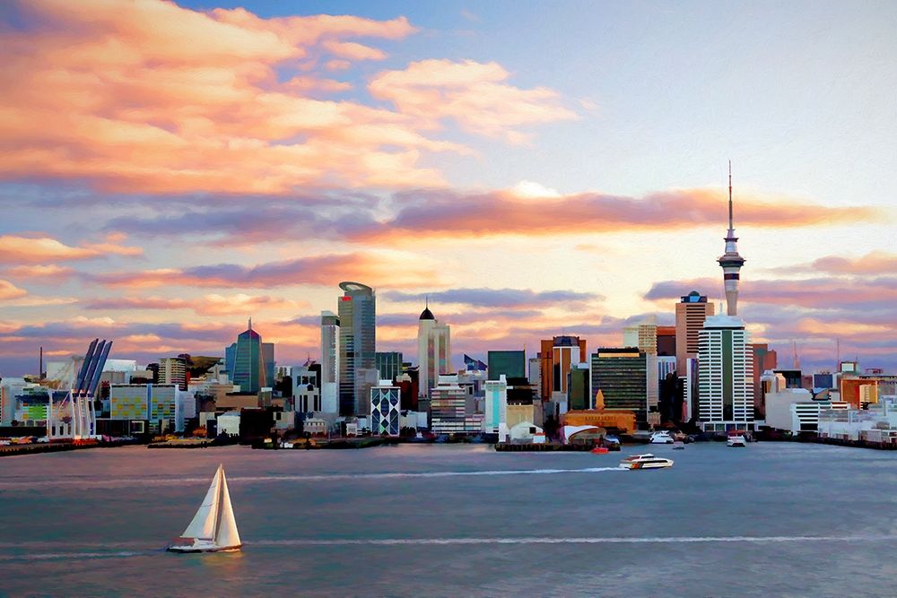Aukland Sunset art print by Ronald Bolokofsky for $57.95 CAD