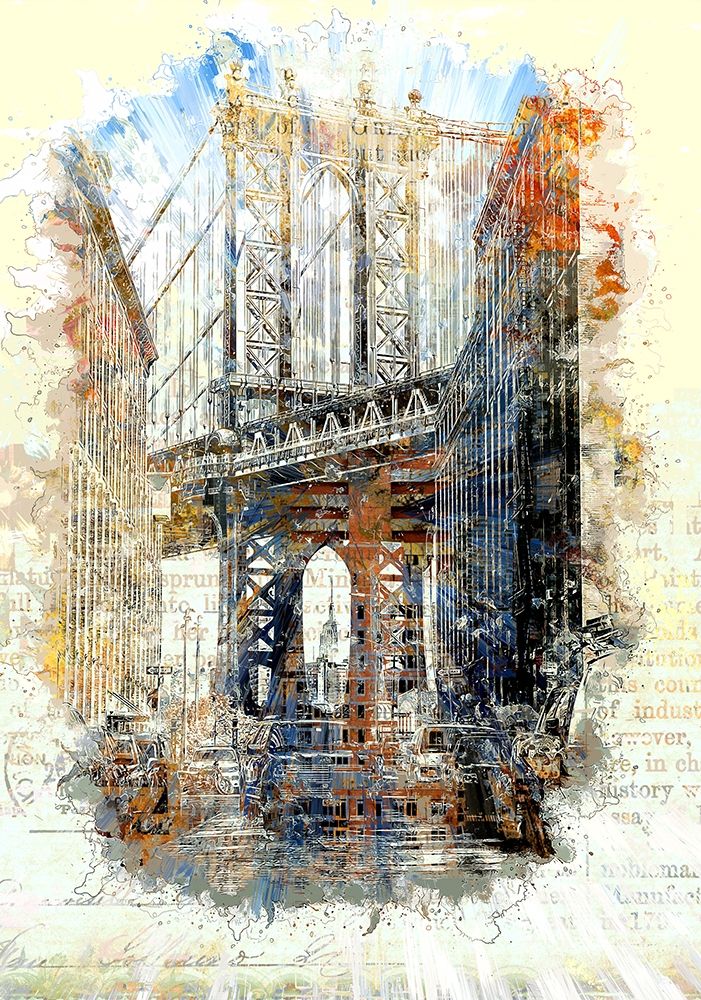 Brooklyn Bridge I art print by Ronald Bolokofsky for $57.95 CAD