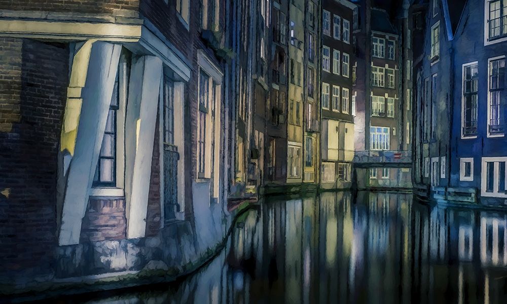 Calm Night On the Canal art print by Ronald Bolokofsky for $57.95 CAD