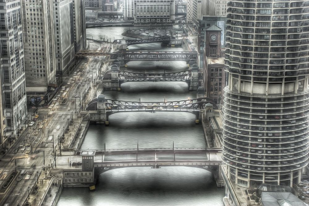 Chicago Bridges art print by Ronald Bolokofsky for $57.95 CAD