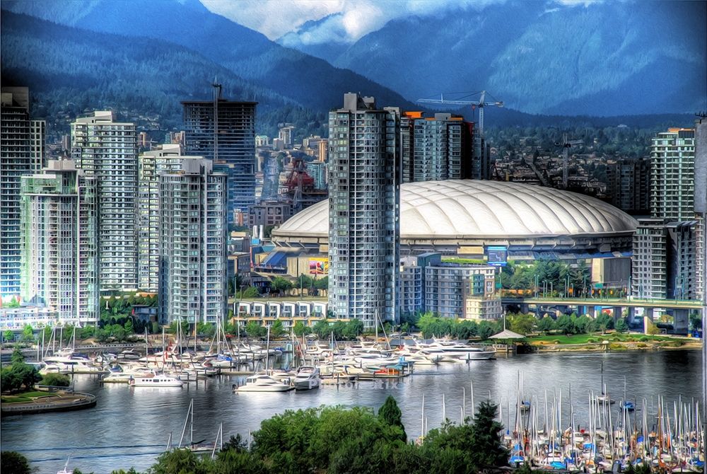 Downtown Vancouver art print by Ronald Bolokofsky for $57.95 CAD