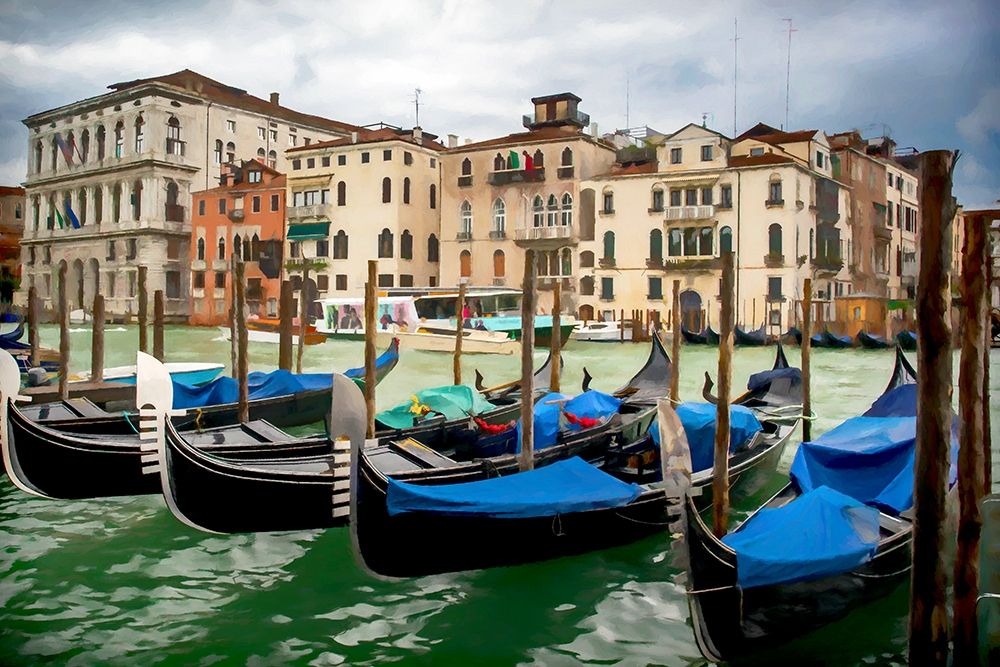 Moored Gondolas art print by Ronald Bolokofsky for $57.95 CAD
