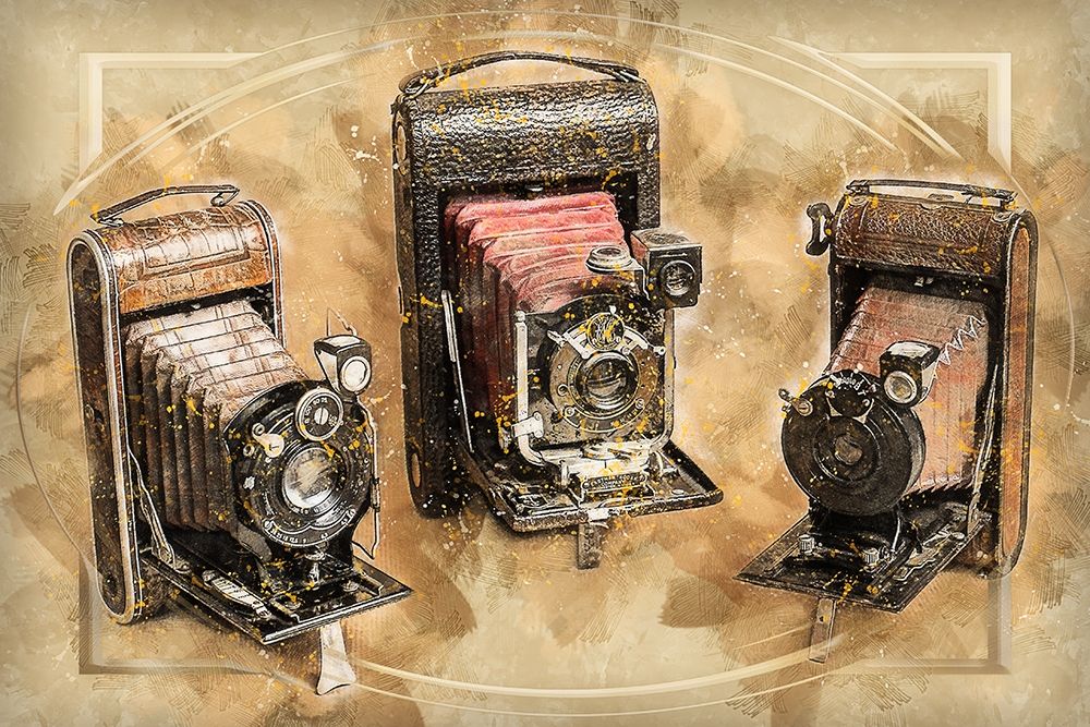 Retro Cameras art print by Ronald Bolokofsky for $57.95 CAD