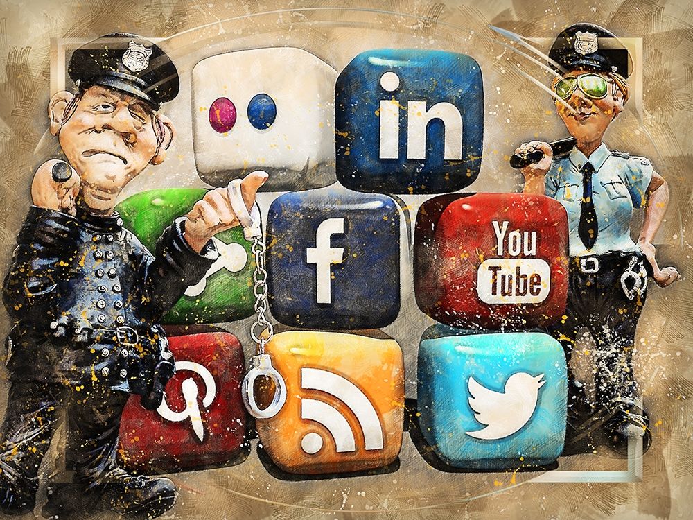 The Social Police art print by Ronald Bolokofsky for $57.95 CAD
