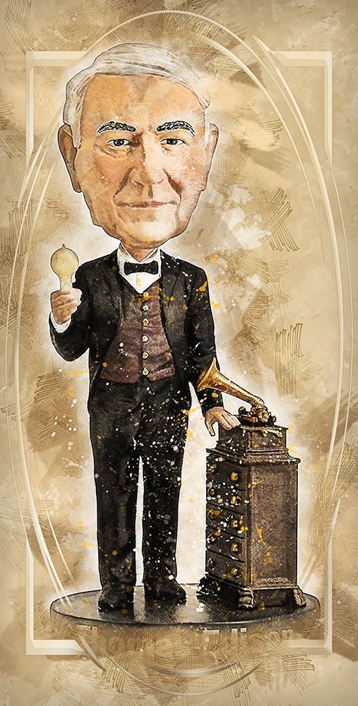 Thomas Edison art print by Ronald Bolokofsky for $57.95 CAD