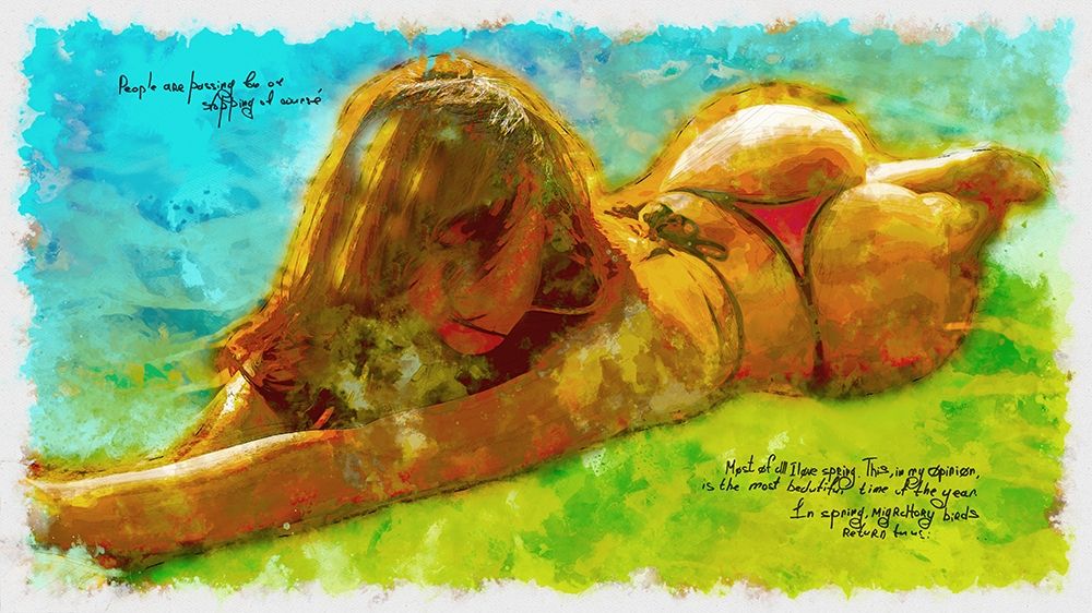 Summer Girl II art print by Ronald Bolokofsky for $57.95 CAD