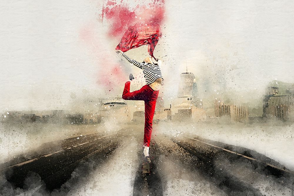 Celebrating Girl art print by Ronald Bolokofsky for $57.95 CAD