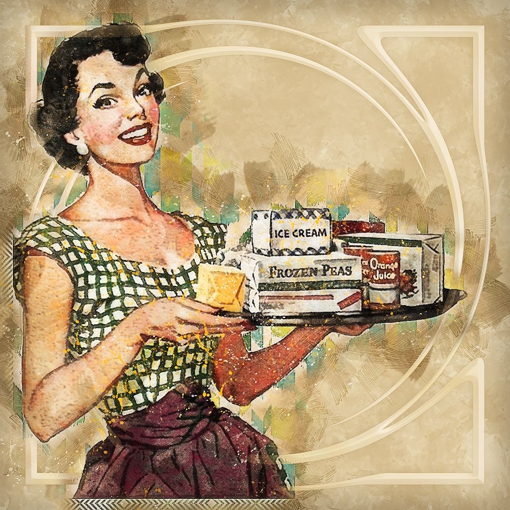 Mid Century Housewife art print by Ronald Bolokofsky for $57.95 CAD