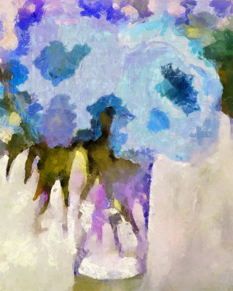 Glass Of Blue Flowers art print by Ronald Bolokofsky for $57.95 CAD