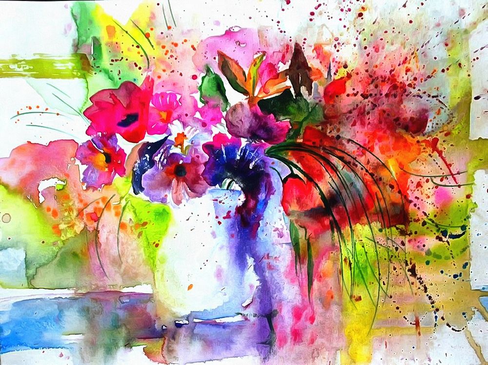 Watercolor Arrangement II art print by Ronald Bolokofsky for $57.95 CAD