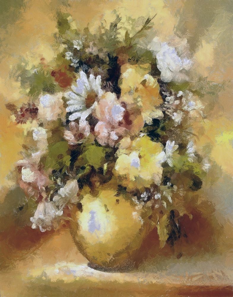 Golden Bouquet III art print by Ronald Bolokofsky for $57.95 CAD