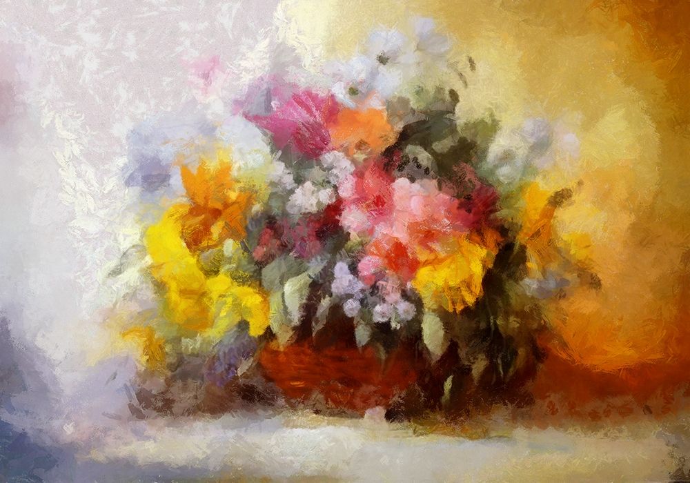 Basket of Flowers III art print by Ronald Bolokofsky for $57.95 CAD