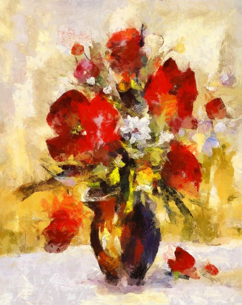 Red Flowers For Amelia art print by Ronald Bolokofsky for $57.95 CAD