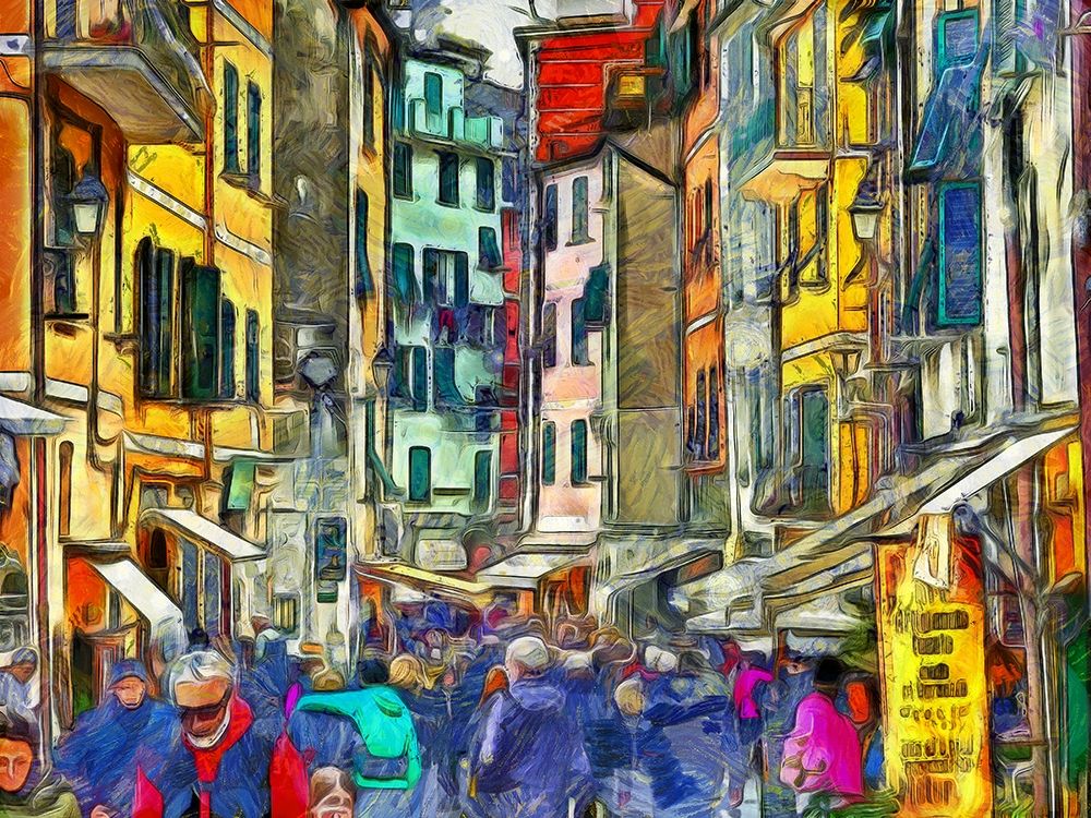 Market Center art print by Ronald Bolokofsky for $57.95 CAD