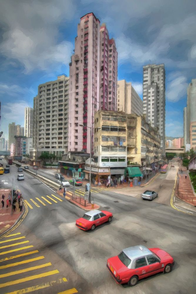Hong Kong Taxis art print by Ronald Bolokofsky for $57.95 CAD