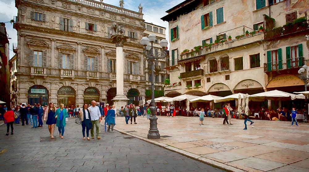 Piazza delle Erbe Verona II art print by Ronald Bolokofsky for $57.95 CAD