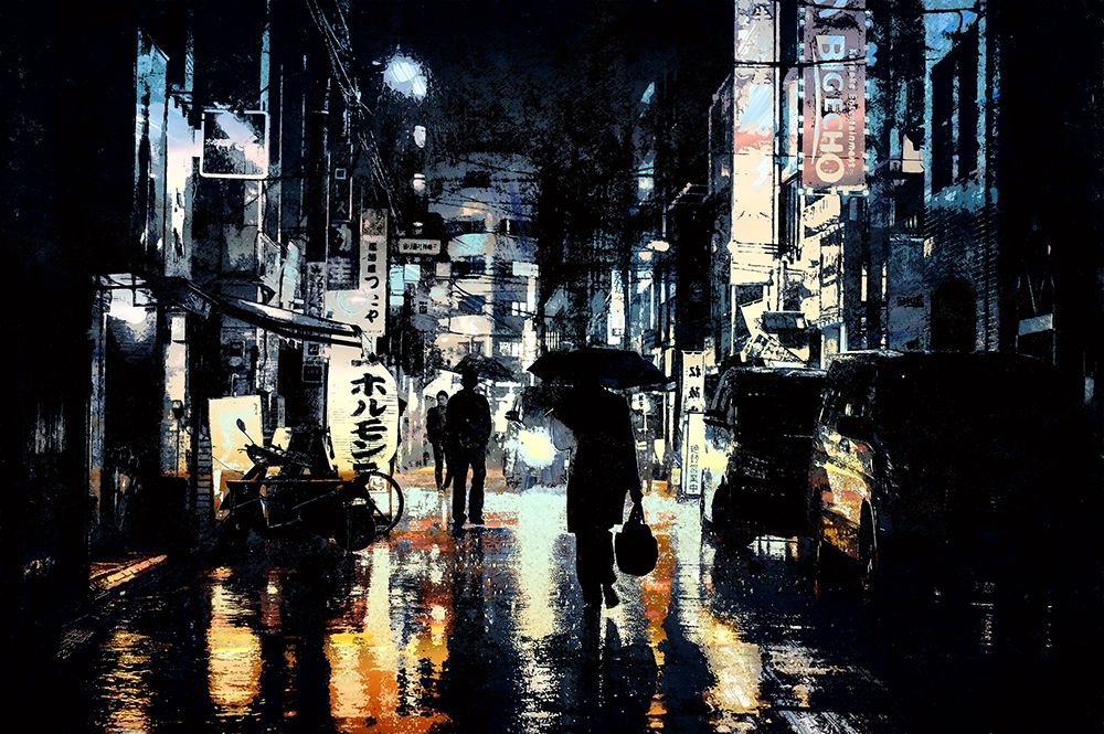 Rainy Streets of Hong Kong art print by Ronald Bolokofsky for $57.95 CAD