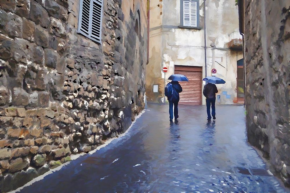 Rainy streets of Orvieto art print by Ronald Bolokofsky for $57.95 CAD