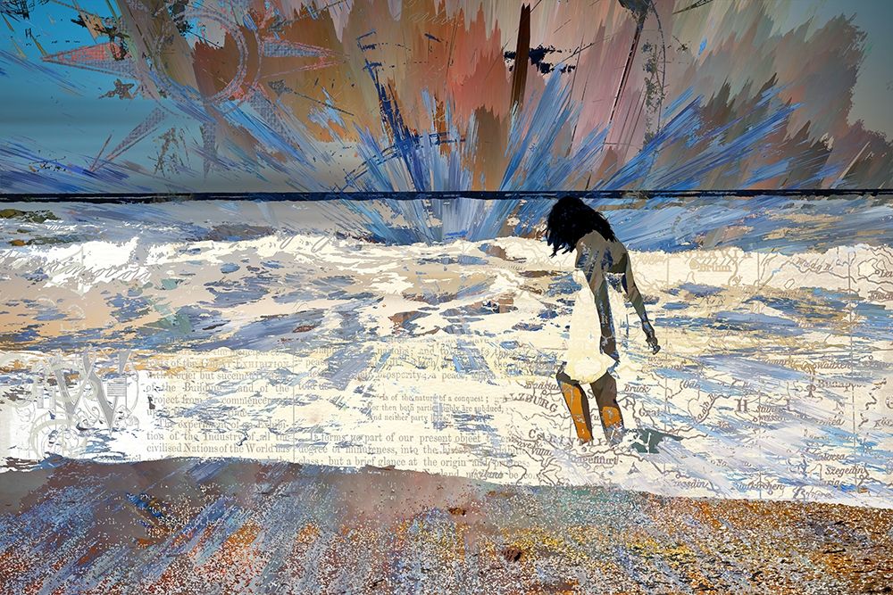 A Walk Along the Surf art print by Ronald Bolokofsky for $57.95 CAD
