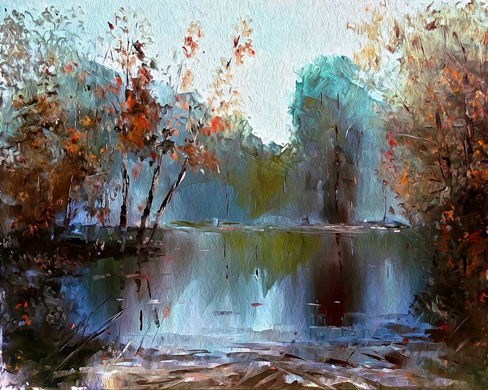 Autumn Pond I art print by Ronald Bolokofsky for $57.95 CAD