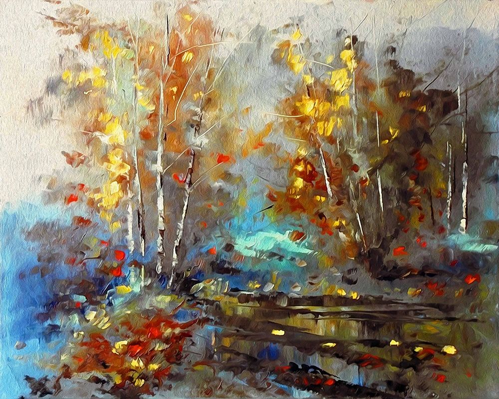 Autumn Pond II art print by Ronald Bolokofsky for $57.95 CAD
