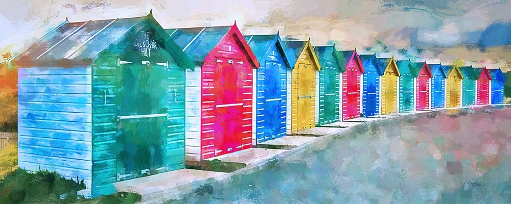Beach Huts art print by Ronald Bolokofsky for $57.95 CAD