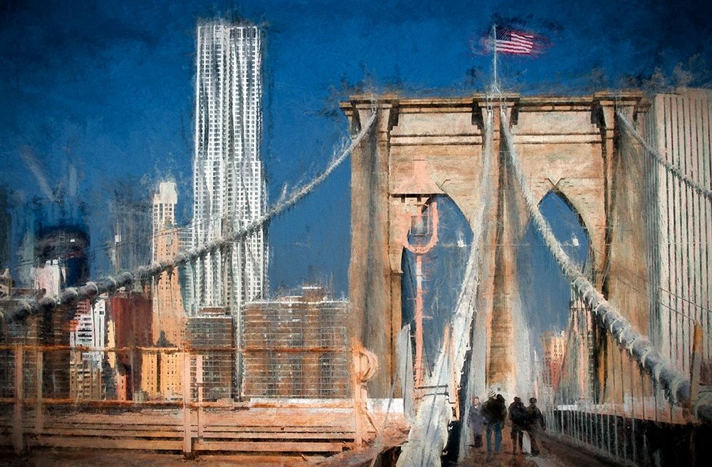Brooklyn Bridge art print by Ronald Bolokofsky for $57.95 CAD