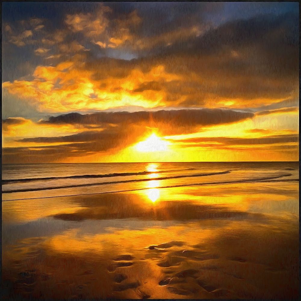 Footsteps  Beneath the Sunset I art print by Ronald Bolokofsky for $57.95 CAD