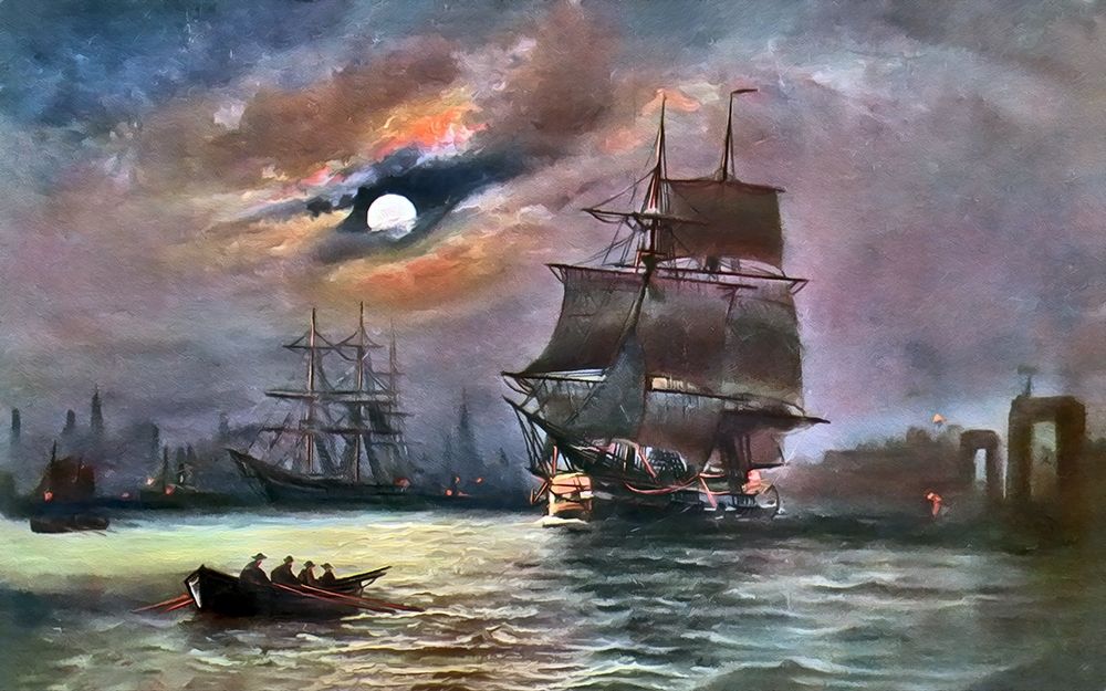 Harbor Moon art print by Ronald Bolokofsky for $57.95 CAD