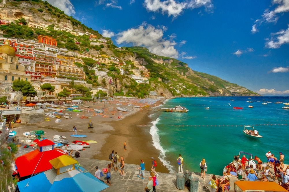 Positano Beach I art print by Ronald Bolokofsky for $57.95 CAD