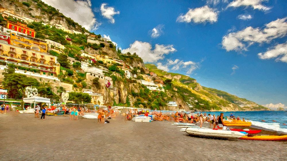 Positano Beach II art print by Ronald Bolokofsky for $57.95 CAD