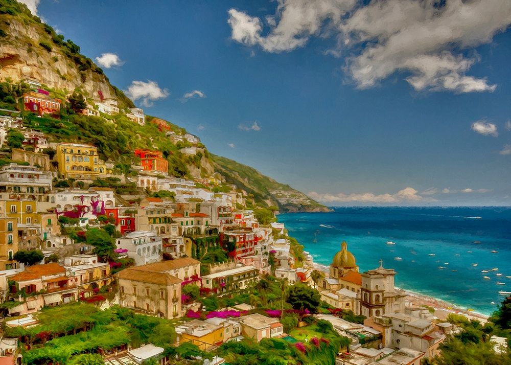 Positano View art print by Ronald Bolokofsky for $57.95 CAD