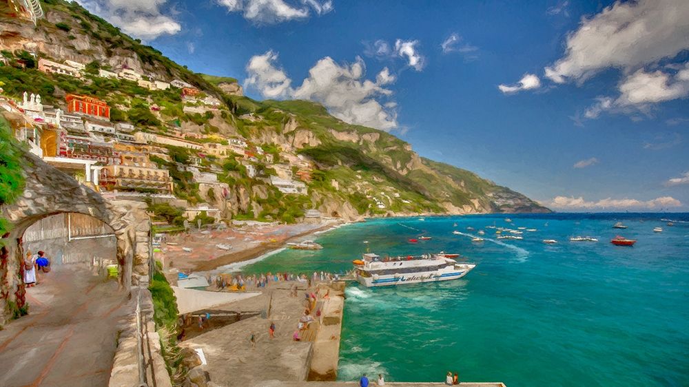 Positano Walk art print by Ronald Bolokofsky for $57.95 CAD