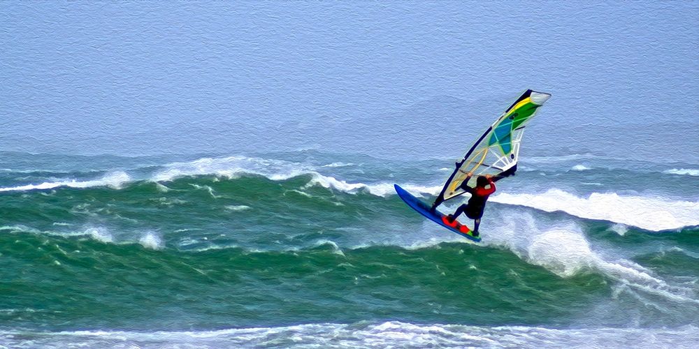 Wind Surfing art print by Ronald Bolokofsky for $57.95 CAD