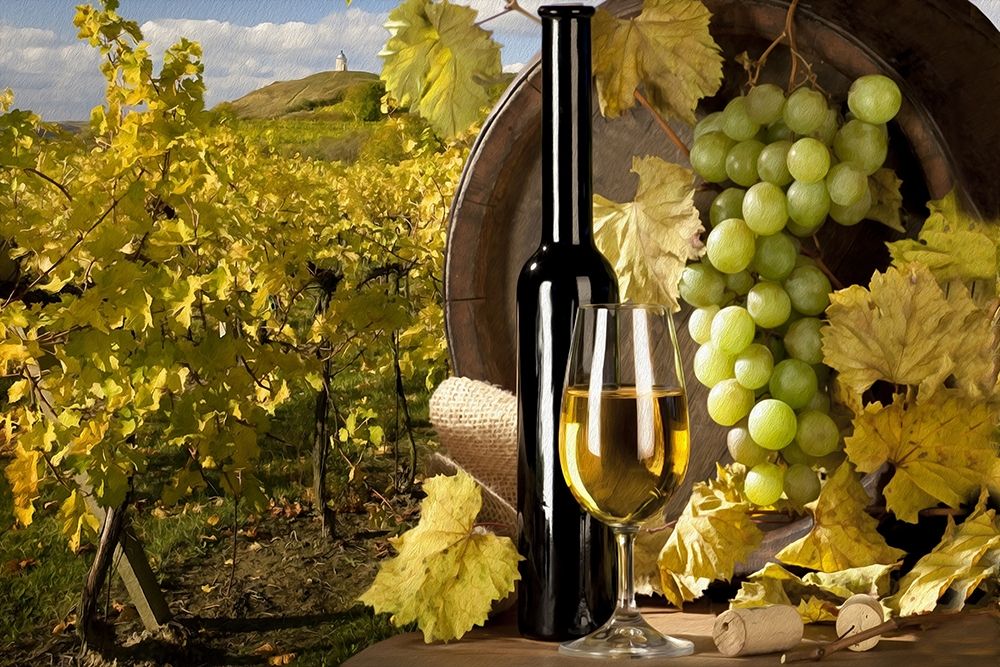 White Wine and Green Grapes art print by Ronald Bolokofsky for $57.95 CAD