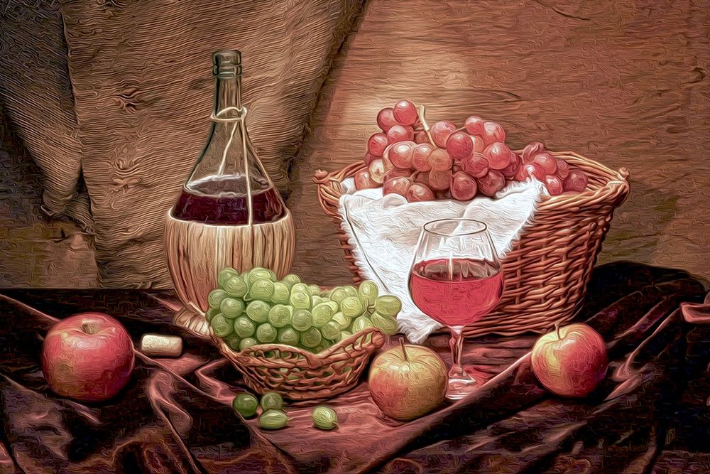 Fruit and Wine I art print by Ronald Bolokofsky for $57.95 CAD