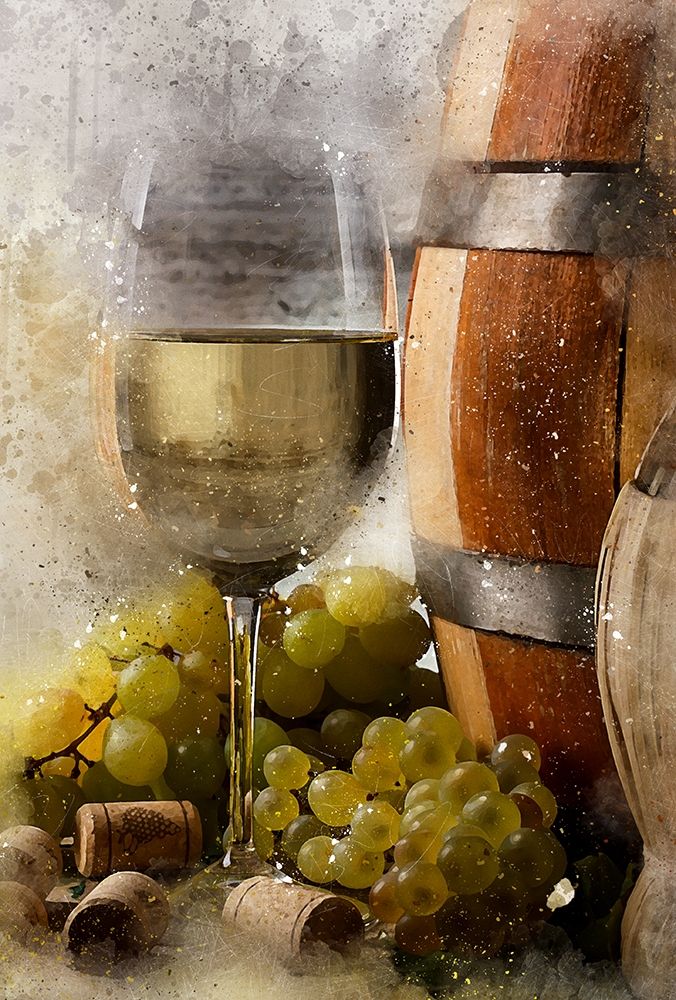 Wine and Grapes IV art print by Ronald Bolokofsky for $57.95 CAD