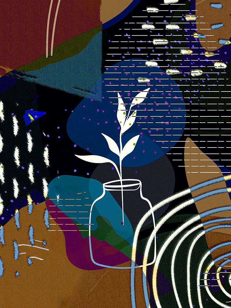 Abstract Boho Composition 657 art print by Ronald Bolokofsky for $57.95 CAD