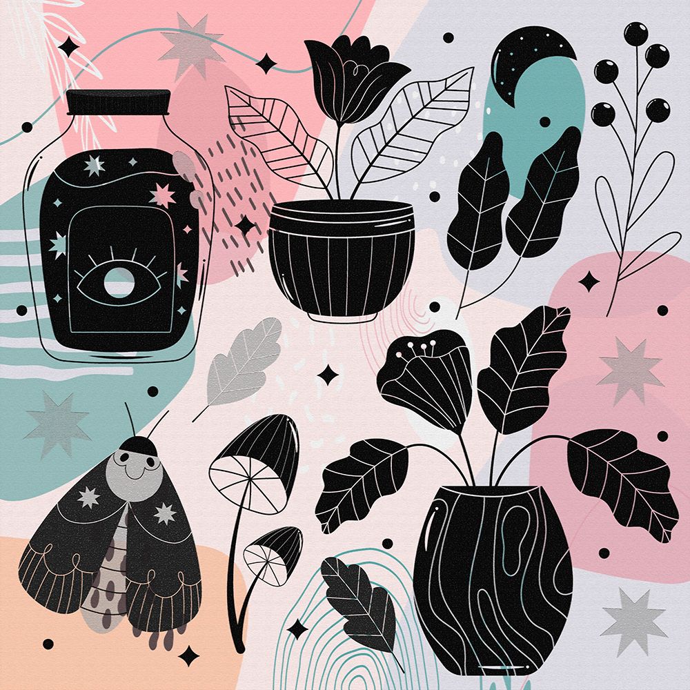 Boho Elements Collage 301 art print by Ronald Bolokofsky for $57.95 CAD