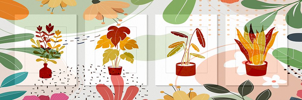 Boho Plant Life Collage 200 art print by Ronald Bolokofsky for $57.95 CAD