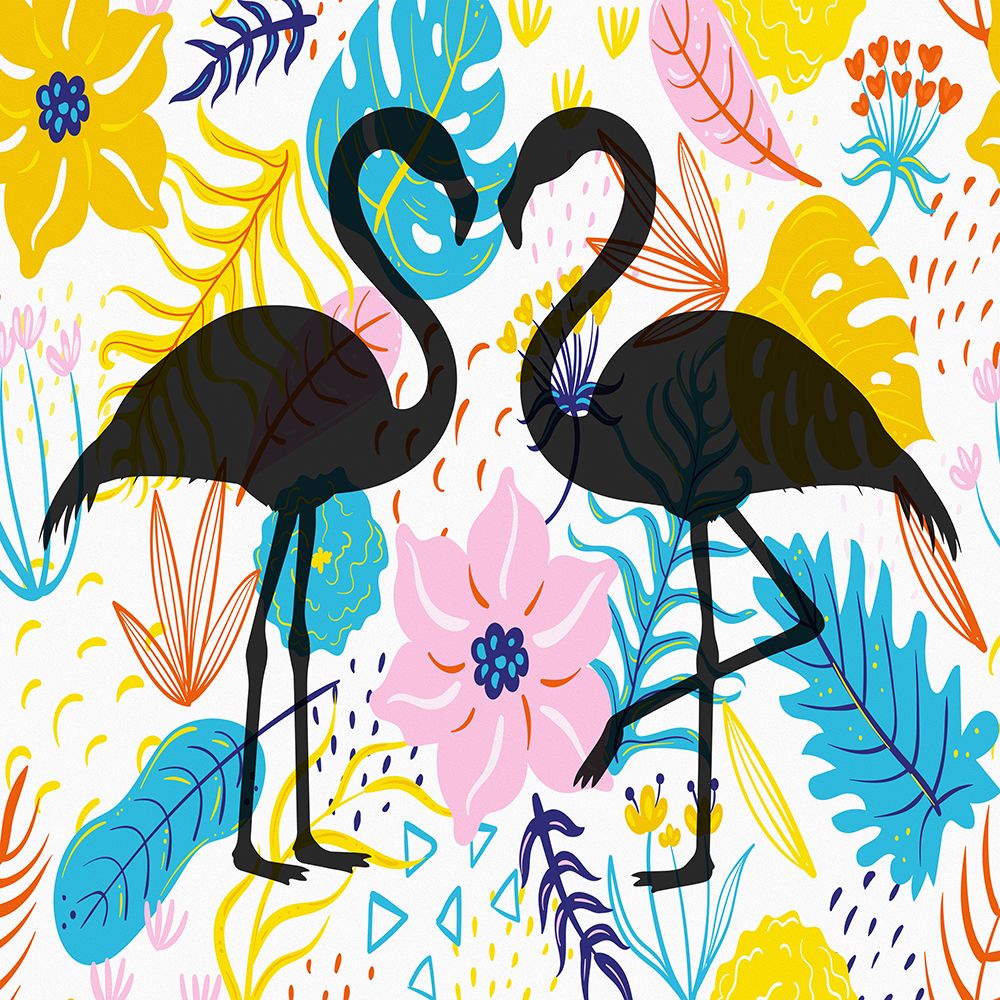 Flamingo Garden II art print by Ronald Bolokofsky for $57.95 CAD