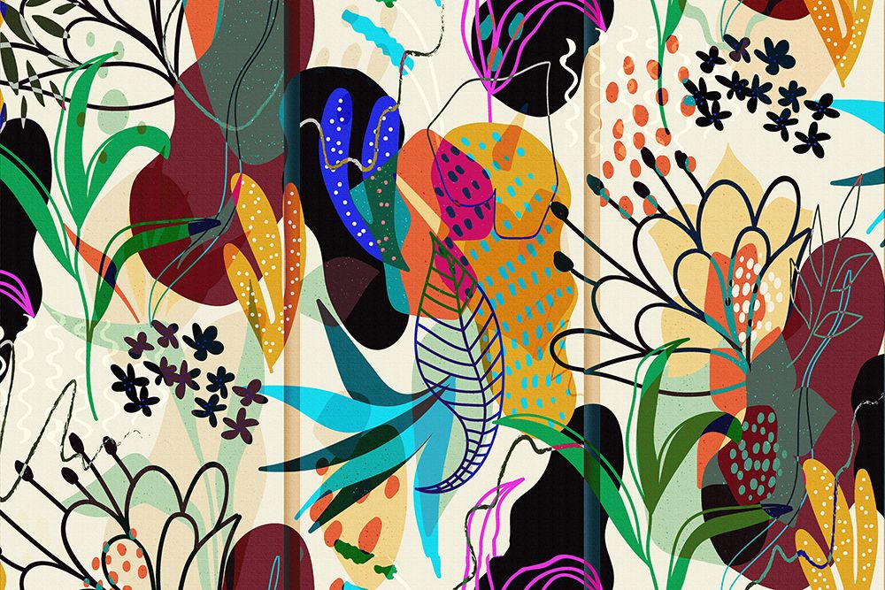 Floral Collage I art print by Ronald Bolokofsky for $57.95 CAD