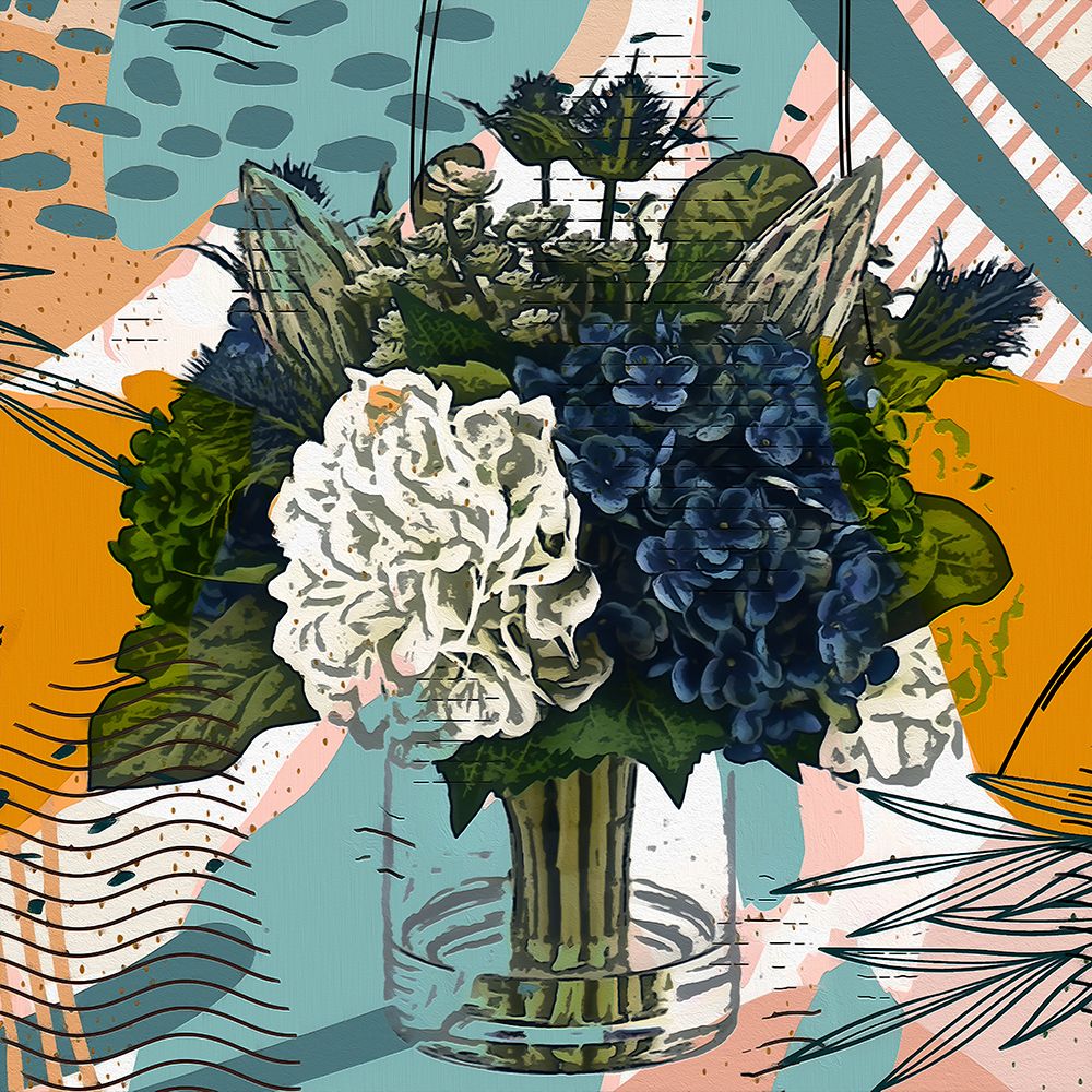 Hydragnea and Peonies art print by Ronald Bolokofsky for $57.95 CAD