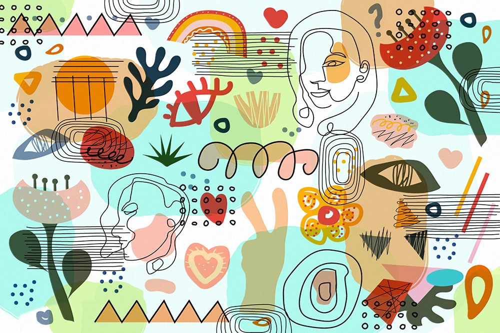 Mid Century Shapes 52 art print by Ronald Bolokofsky for $57.95 CAD