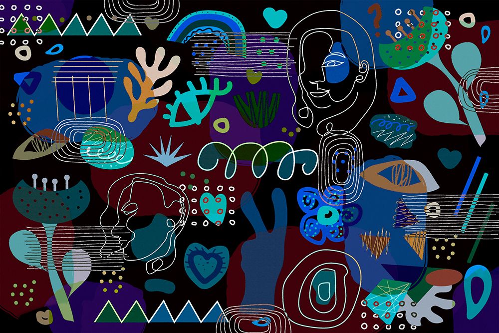 Mid Century Shapes 62 art print by Ronald Bolokofsky for $57.95 CAD